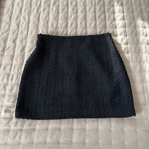 NWT H&M Black Tweed Skirt Sz 6